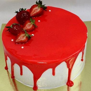 Торт глазурь с клубникой купить - cаранск.сладкоежкин.рф