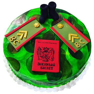Торт "Военный билет" купить - cаранск.сладкоежкин.рф