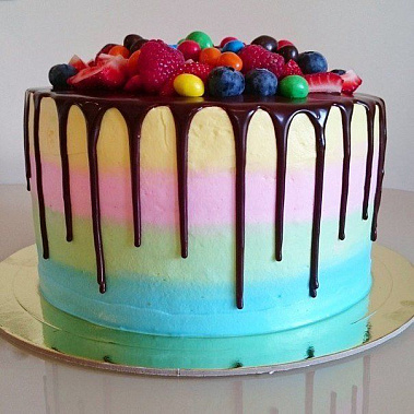 Торт с глазурью "Радуга" купить - cаранск.сладкоежкин.рф
